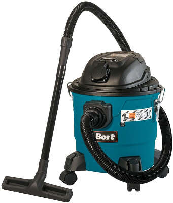 Строительный пылесос Bort BSS-1215-P 1200Вт (уборка: сухая/влажная) синий