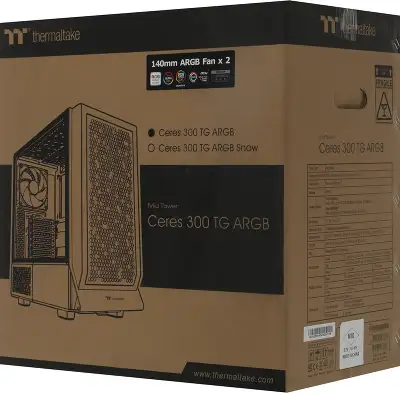 Корпус Thermaltake Ceres 300 TG ARGB черный без БП ATX 7x140mm 5x180mm 2xUSB3.0 audio bott PSU
