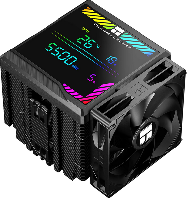 Кулер для процессора/ CPU Cooler Thermalright Peerless Assassin 140 Digital Black (4-pin PWM, 165mm, Ni/Cu, 6x6mm, 1x120mm + 1x140mm, 82.CFM, 29.6dBA, 1850RPM, S: 1200, 1700, 1851, 115X, 2011, 2066, AM4, AM5, black)