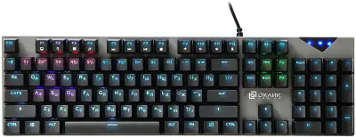 Клавиатура Оклик 935G RAGNAR механическая черный USB Multimedia for gamer LED (подставка для запястий)