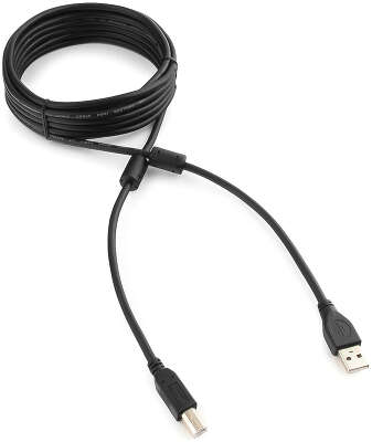 Кабель USB 2.0 Pro Cablexpert CCF2-USB2-AMBM-15, AM/BM, 4.5м, экран,2феррит.кольца, черный, пакет