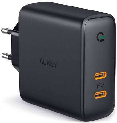 Зарядное устройство Aukey Dual USB-C 60W PD GaN Power Tech [PA-D5]