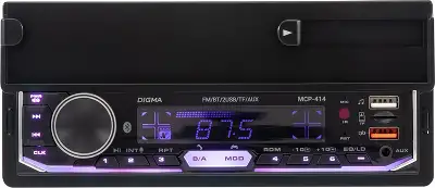 Автомагнитола Digma MCP-414 1DIN 4x45Вт v5.0 USB 2.0 AUX 4 ПДУ
