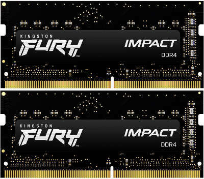 Память оперативная/ Kingston 16GB 3200MT/s DDR4 CL20 SODIMM (Kit of 2) FURY Impact