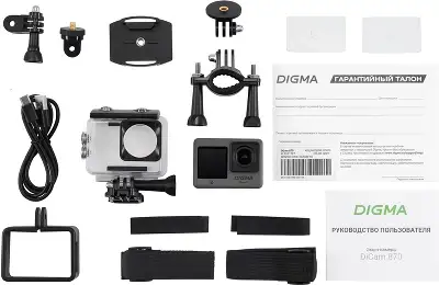 Экшн-камера Digma DiCam 870 серый
