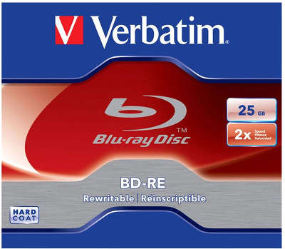 BD-RE(Blu-Ray) диск Verbatim 2x 25Gb Jewel