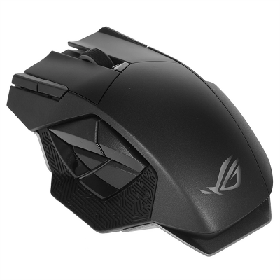 Мышь ASUS ROG SPATHA X, 168g, Wired (Type-C)+2.4GHz RF, 19K DPI Sensor, 12 Programable buttons, Black
