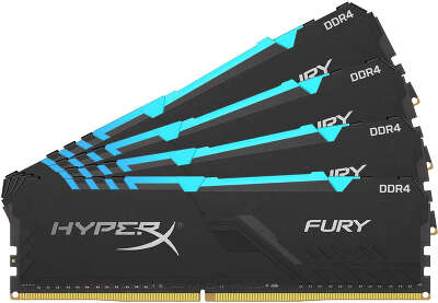 Набор памяти DDR4 DIMM 4x8Gb DDR2666 Kingston HyperX Fury RGB (HX426C16FB3AK4/32)
