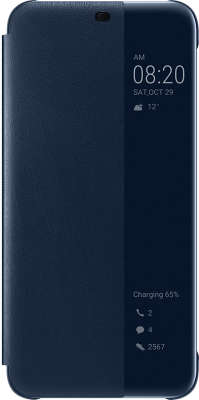 Чехол PU Smart View Flip Cover для Huawei Mate 20 Lite синий