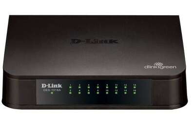 D-Link DES-1016A/E2A Неуправляемый коммутатор с 16 портами 10/100Base-TX и функцией энергосбережения