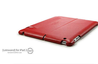 Кожаный чехол SGP Leather Case Leinwand для iPad 2, красный [SGP07824]
