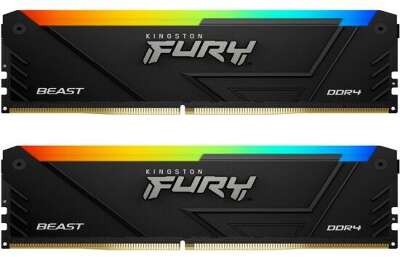Набор памяти DDR4 DIMM 2x16Gb DDR3733 Kingston Fury Beast Black RGB (KF436C18BB2AK2/32)