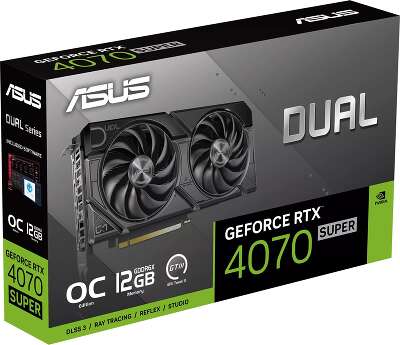 Видеокарта ASUS NVIDIA nVidia GeForce RTX 4070 Super DUAL-RTX4070S-O12G-EVO 12Gb DDR6X PCI-E HDMI, 3DP