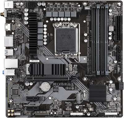 Материнская плата Gigabyte B760M DS3H AX DDR4, Socket 1700, Intel®B760, 4xDDR4-3200, HDMI+DP+DP, 1xPCI-Ex16, 2xPCI-Ex1, 4xSATA3(RAID 0/1/5/10), 2xM.2, 8Ch Audio, GLan, WiFi, (2+4)xUSB2.0, (3+2)xUSB3.2, (1+0)xUSB3.2 Type-C™, 1xPS/2, mATX, RTL