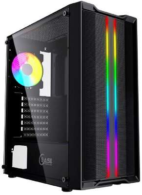Powercase CMIEB-F4S Корпус Mistral Evo, Tempered Glass, 1x 120mm PWM ARGB fan + ARGB Strip + 3x 120mm PWM non LED fan, чёрный, ATX  (CMIEB-F4S)