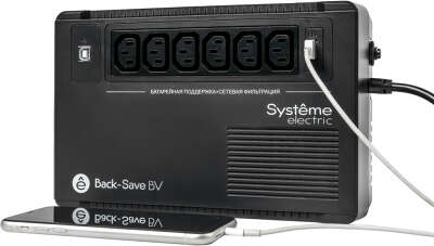 ИБП Back-Save BV Systeme Electric 800 ВА AVR 6 С13 230 В 1 USB-A [BVSE800I]