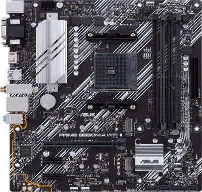 Материнская плата mATX LGAAM4 ASUS PRIME B550M-A WIFI II