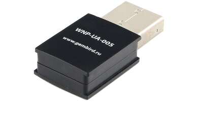 Адаптер Wi-Fi GEMBIRD WNP-UA-005, 802.11b/g/n, 2.4 ГГц, до 300 Мбит/с, 18 дБм, USB