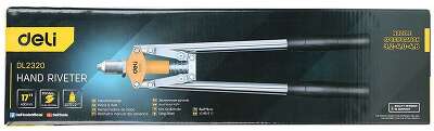 Двуручный заклепочник Deli DL2320 430мм, сталь Cr-Mo, диаметр заклепок 3,2 / 4,0 / 4,8 мм, прорезиненные рукояти