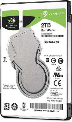 Жесткий диск 2.5" Seagate SATA-III 2Tb ST2000LM015 Barracuda (5400rpm) 128Mb