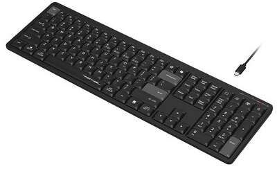Клавиатура беспроводная A4Tech Fstyler FBX55C black (USB, BT/Radio, slim, Multimedia) (FBX55C)