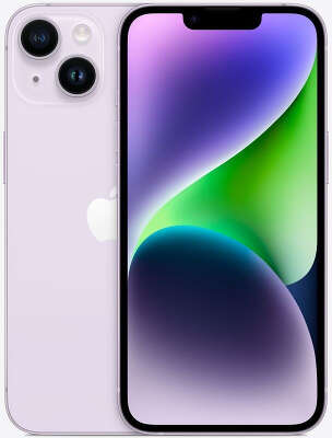 Смартфон Apple A2884 iPhone 14 128Gb 6Gb фиолетовый моноблок 3G 4G 2Sim 6.1" 1170x2532 iOS 16 12Mpix 802.11 a/b/g/n/ac/ax NFC GPS GSM900/1800 GSM1900 Protect