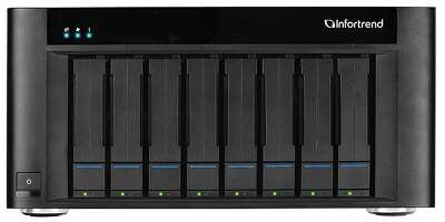 Сетевой накопитель Infortrend GSe Pro 108-C 8bay, supports NAS, SAN, object protocol and Cloud gateway, including Intel Atom 2.4GHz 4C CPU, 1x4GB non-ECC, 4x1GbE(RJ45), 2x USB 2.0, 2x USB 3.0, 1x Host Board slot, 1xPSU and 8 drive trays