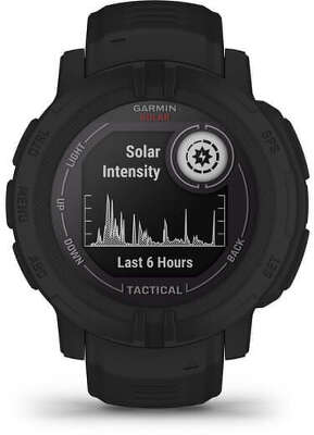 Смарт-часы Garmin Instinct 2 Solar 45мм 0.9" AMOLED корп.черный силикон рем.черный (010-02627-03)