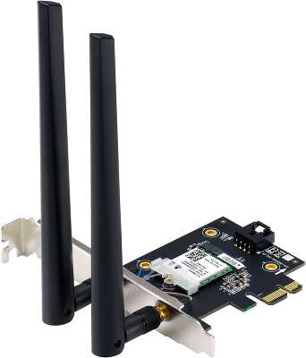 Сетевой адаптер ASUS PCE-BE6500 WiFi 7 Bluetooth 5.4 2882+2882+688Mbps 6GHz/5GHz/2.4GHz Адаптер беспроводной связи (Wi-Fi)