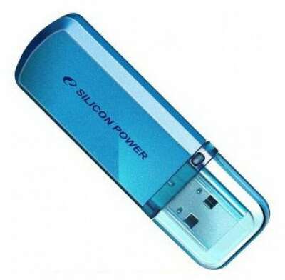 Модуль памяти USB2.0 Silicon Power Helios 101, 64 Гб, голубой [SP064GBUF2101V1B]