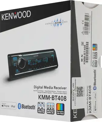Автомагнитола Kenwood KMM-BT408 1DIN 4x50Вт v4.2 DSP 3