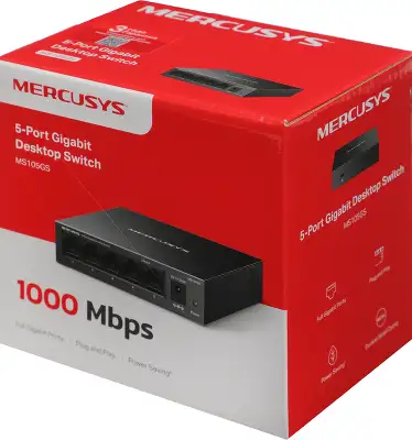 Коммутатор Mercusys MS105GS (L2) 5x1Гбит/с неуправляемый