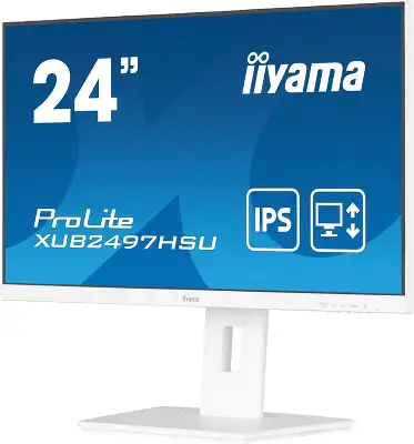 Монитор Iiyama 23.8" ProLite XUB2497HSU-W2 белый IPS LED 16:9 HDMI M/M матовая HAS Piv 300cd 178гр/178гр 1920x1080 100Hz DP FHD USB 4.9кг