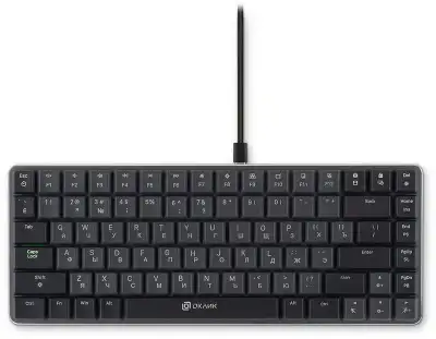 Клавиатура Оклик K615X механическая серый/серебристый USB slim Multimedia for gamer LED (1934413)