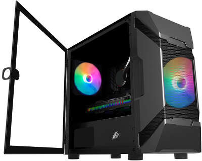 Корпус 1STPLAYER DK D3-A, черный, mATX, Без БП (D3-A-BK-2G6P)