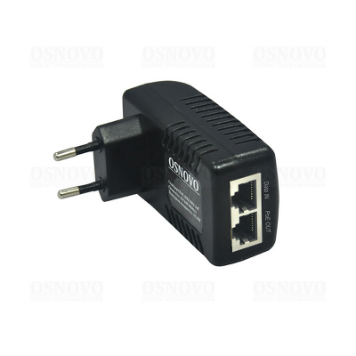 PoE-инжектор OSNOVO Midspan-1/151GA PoE-инжектор Gigabit Ethernet на 1 порт. Совместим с оборудованием PoE IEEE 802.3af. Мощность PoE на порт - до 15.4W. Напряжение PoE - 50V(конт. 4,5(+); 7,8(-)). Порты: вх. - 1