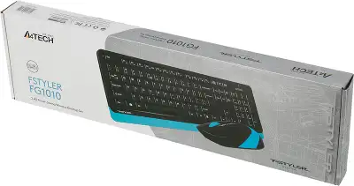 Клавиатура + мышь A4Tech Fstyler FG1010 клав:черный/синий мышь:черный/синий USB беспроводная Multimedia