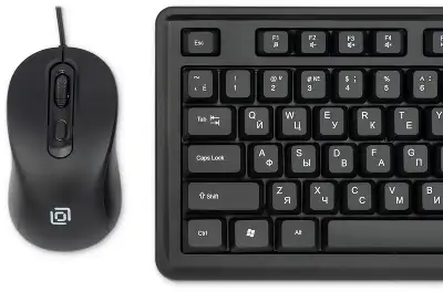 Комплект Оклик S605 клав:черный мышь:черный USB Multimedia