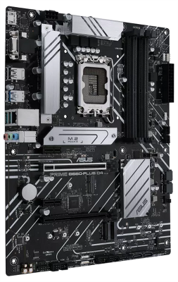 Материнская плата ASUS PRIME B660-PLUS D4, LGA1700, B660, 4*DDR4, 4*SATA, 3*M.2, 3*USB 3.2, 2*USB 2.0, Type-C, 2*PCIx16, 2*PCIx1, DP+D-Sub+HDMI, ATX; 90MB18X0-M1EAY0