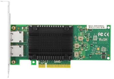 Сетевой адаптер Lr-Link LRES1012PT PCIe v3.0 x8 2*RJ45 10G NIC Card на базе Intel X710