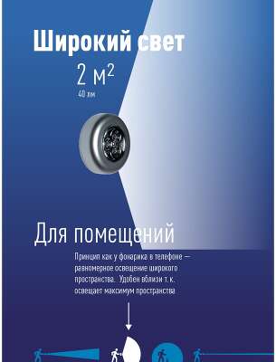 Фонарь 3020LED Мини-cветлячок 3 LED, серебристый, 3хAAA, 3шт. в упаковке