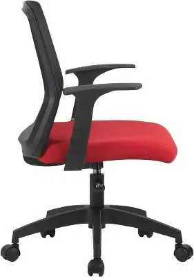 Кресло Cactus CS-MC222-BKRD черный сиденье темно-красный сетка/ткань низк.спин. крестов. пластик пластик черный