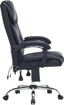 Кресло Cactus CS-CHR-OC02M-BK с вибромассажем черный экокожа крестов. сталь