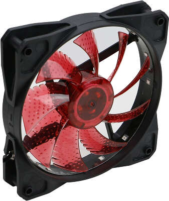 Вентилятор DIGMA DFAN-LED-RED, 120 мм, 1200rpm, 23 дБ, 3-pin+4-pin Molex, 1шт, красный