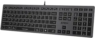 Клавиатура A4Tech Fstyler FX60 серый USB slim LED (FX60 GREY / WHITE)