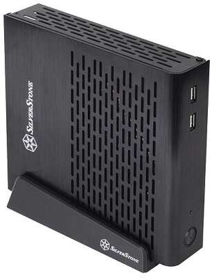 Корпус Silverstone PT13 Petit, черный, Thin Mini-ITX, Без БП (SST-PT13B)