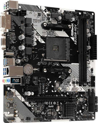 Материнская плата mATX LGAAM4 ASRock AB350M-HDV R4.0