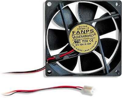 Вентилятор Gembird FANPS, 80мм, 2600rpm, 27 дБА, 2-pin
