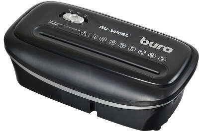 Шредер Buro Home BU-S506C черный (секр.P-4) фрагменты 5лист. 12лтр. пл.карты