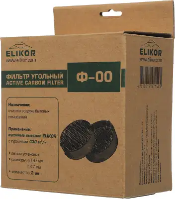 Фильтр угольный Elikor Ф-00 (2шт.)
